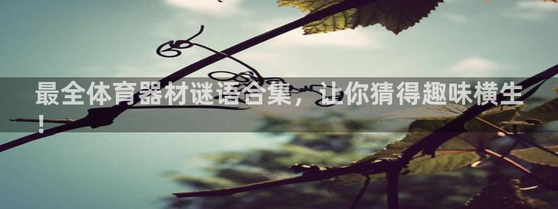 极悦娱乐官网app下载安装：最全体育器材谜语合集，让