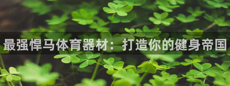 极悦平台官方网址：最强悍马体育器材：打造你的健身帝国