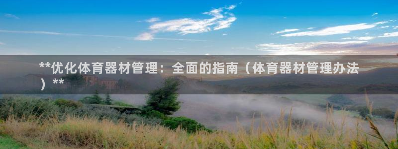 极悦平台和蓝狮平台区别在哪：**优化体育器材管理：全面的指南