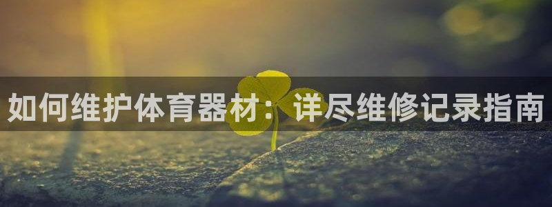 极悦平台官网入口网站：如何维护体育器材：详尽维修记录